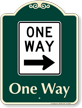 One Way Signature Sign, Right Arrow