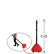 Danger Red Portable Sign Holder with 48in. Pole