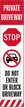 Stop Do Not Enter or Block Driveway LotBoss Label