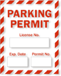 Parking Permit Static Cling Vinyl Decals
