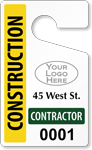 Plastic ToughTags™ for Contractor Parking Permits