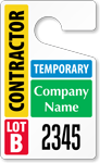 Plastic ToughTags™ for Contractor Parking Permits