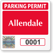Customizable Tamper Evident Hologram Parking Permit Decals