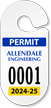 Customizable Racetrack Parking Permit Hang Tag