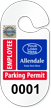 Custom Racetrack Employee Parking Permit Hang Tag