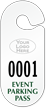 Custom Large Racetrack Event Parking Pass Hang Tag