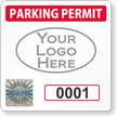 Custom Tamper-Evident Hologram Parking Permit Decals