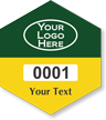 Customizable Hexagon Parking Permit Bumper Sticker