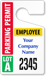 Plastic ToughTags™ for Employee Parking Permits