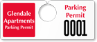 Plastic ToughTags™ Parking Permits, Horizontal
