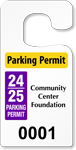 Plastic ToughTags™ Parking Permits, Jumbo