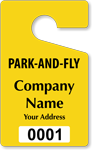 Plastic ToughTags™ for Park-and-Fly Parking Permits
