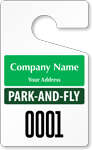 Plastic ToughTags™ for Park-and-Fly Parking Permits