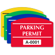 Parking Permit Arch Shaped Sticker