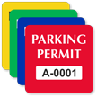 Parking Permit Square Shaped Sticker