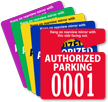 Authorized Parking Permit Mirror Hang Tag, Small Size