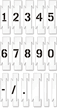 Interlocking Number Floor Stencil Set, 0 9
