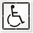 Handicap Parking (With Graphic) Sign Pavement Stencil