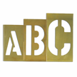 Brass Oversized Gothic Style Stencils Letter, 33 Piece