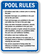 Pool Rules Sign for Delaware