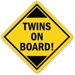Twins On-Board Car Hang Tag and Label