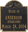 Cardinal Wedding Standard Wall Address Plaque