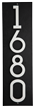 Floating Stand-Off 4-Number Vertical Sign Plaque With Modern Font