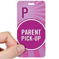 School Pass Backpack Parent Pick-Up tag