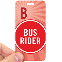 Bus Rider Pass Backpack Tags for Schools