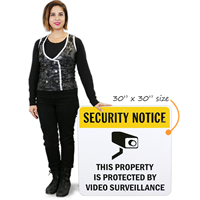 Property Protected by Video Surveillance Security Sign