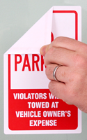 Violators Will Be Towed Label