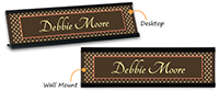 Custom dotted picture nameplate