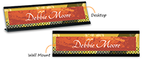 Custom Contemporary Chevron Picture Nameplate