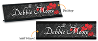 Custom rose buds picture nameplate