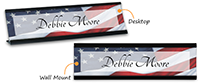Custom US Flag Picture Nameplate