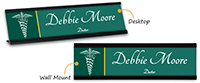 Custom Medical Symbol Nameplate