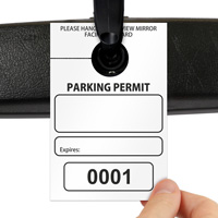 Hang tag pass for temporary parking