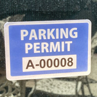 Sequential Number Parking Pass
