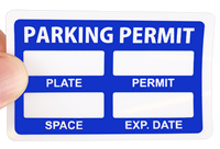 Write-in space WindowCling™ Parking Permit