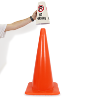 Cone Message Collar Sign