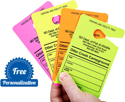 Temporary Paper Parking Hang Tags