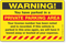 Warning Private Parking Area Sticker
