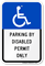 Parking Disabled Permit Only Sign