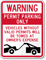 Warning Permit Parking Towed Sign