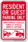 Resident Or Guest Parking Only Sign