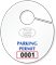 Custom Oval Parking Permit Hang Tag with Logo