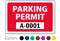 Parking Permit for Inside of Car Window, Colored