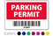 Parking Permit Window Decal with Barcode, Sequentially Numbered